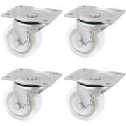 Rodaja Giratoria Industrial Rueda Polietileno Blanca