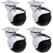 Rodaja Giratoria Bola Placa Metálica Galvanizada 4 Piezas