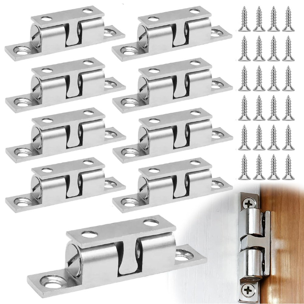Resbalón Doble Bala Cromo Chico 40mm Broche Para Puertas Con Tornillos