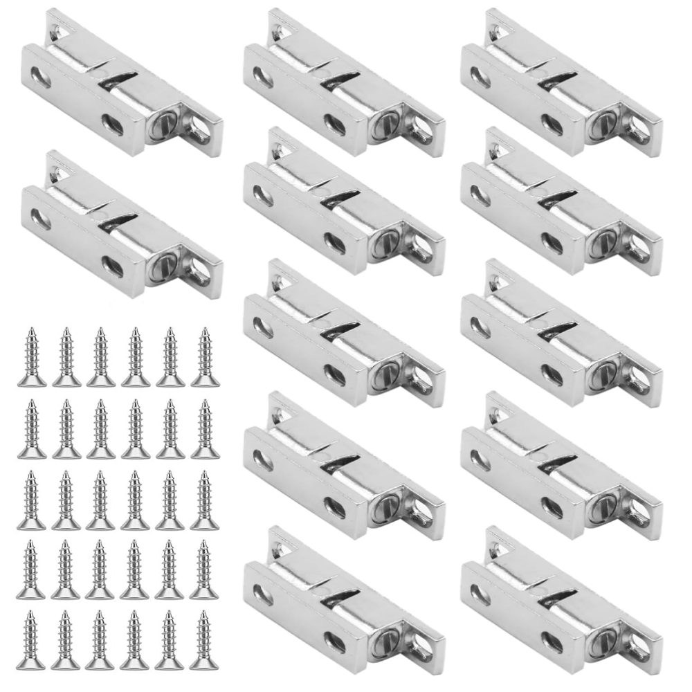 Resbalón Doble Bala Cromo Chico 40mm Broche Para Puertas Con Tornillos