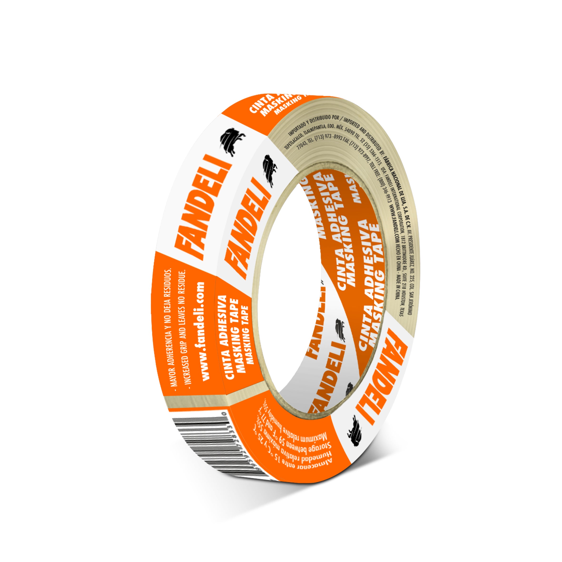 Cinta Masking Tape 18 mm x 50 m Multiusos Fandeli 72161