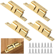 Resbalón Doble Bala Latón Brillante Mediano 48mm Broche Para Puertas Con Tornillos