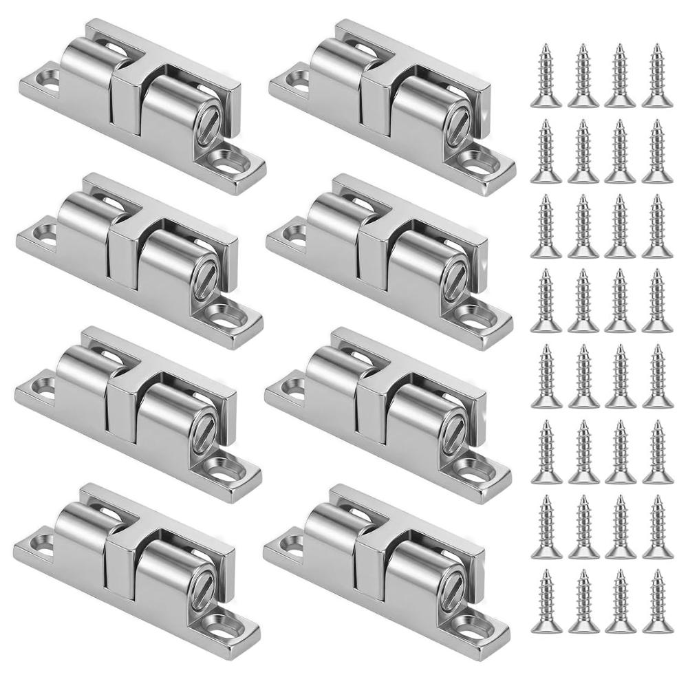 Resbalón Doble Bala Cromo Chico 40mm Broche Para Puertas Con Tornillos
