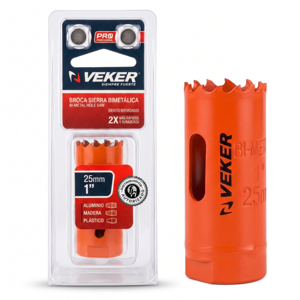Brocasierra  de 1 Pulgada Bimetálica (25mm) Para Madera Veker 12643