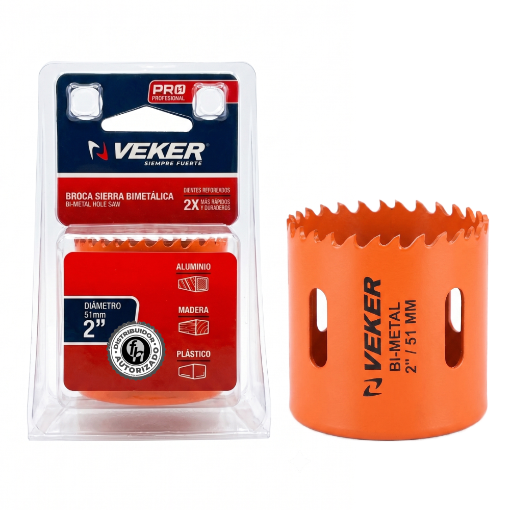 Brocasierra de 2 Pulgadas Bimetálica (51mm) Para Madera Veker 12648