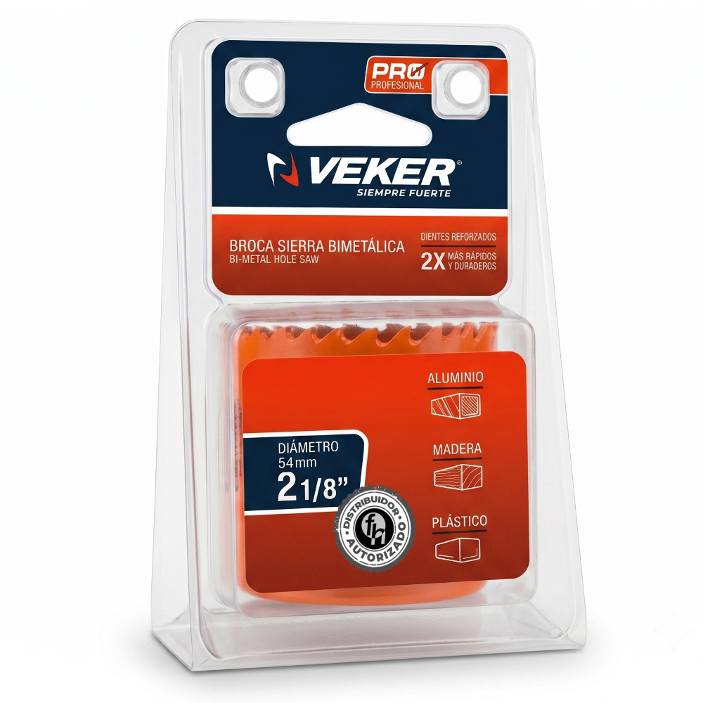 Brocasierra 2-1/8 Bimetálica (54mm) Para Madera Veker 12649