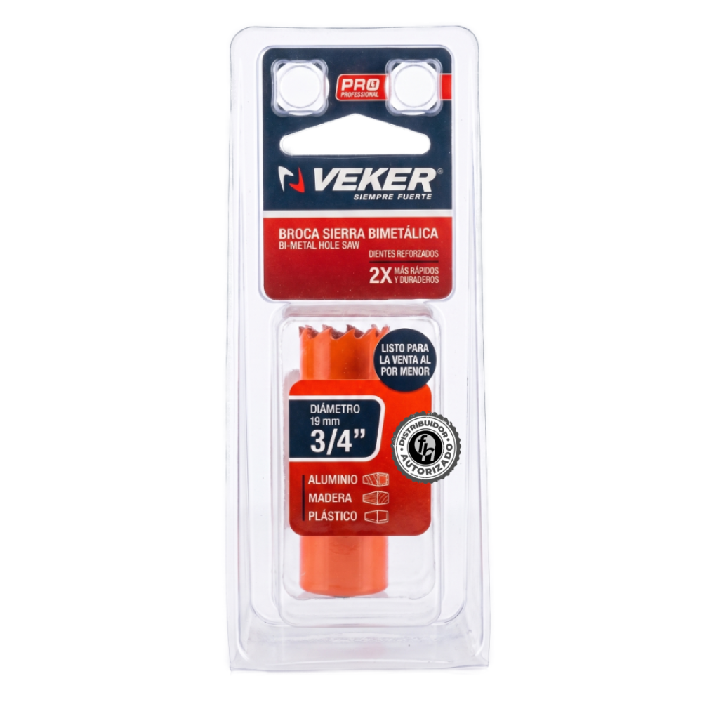 Brocasierra 3/4 Bimetálica (19mm) Para Madera Veker 12641