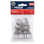 Mini Abrazadera Reforzada 12581 Acero Inox 3/8 - 5/8 Veker 10pzas
