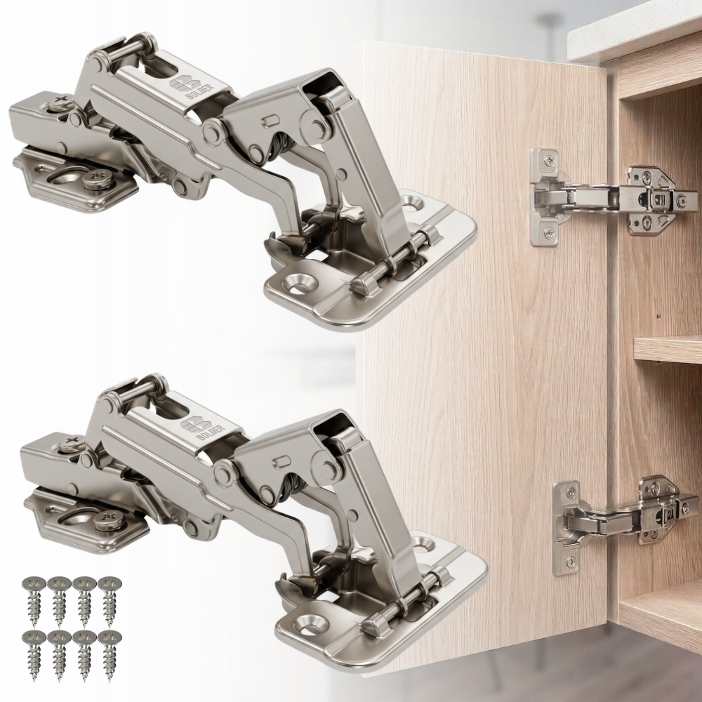 Bisagra Bidimensional Chapulín 165° Cierre Suave Base 3D Con Tornillos