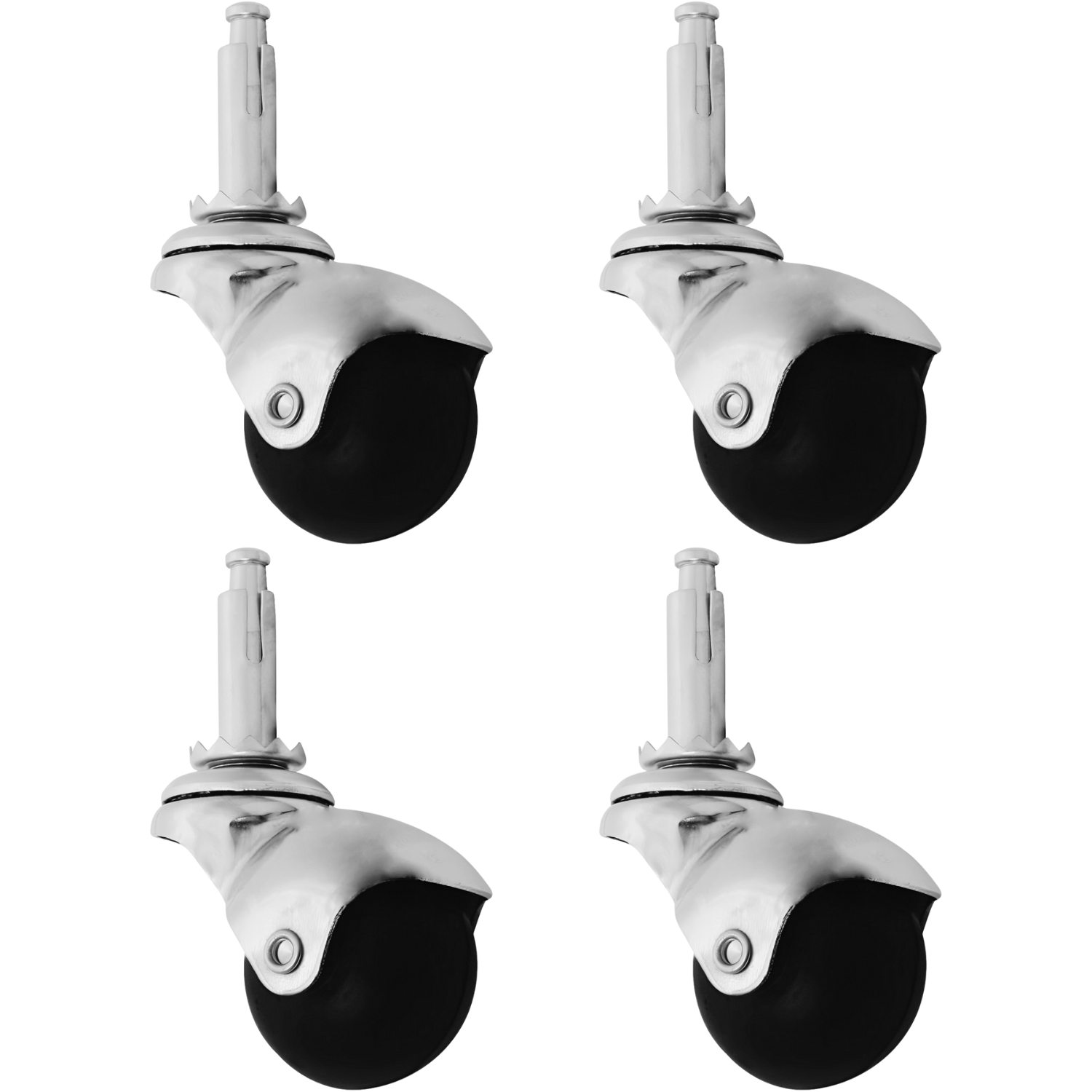 Rodaja De Bola Con Espiga Socket Madera 4 Piezas
