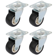 Rodaja Plana Giratoria Rin Plástico Blanco 4 Piezas