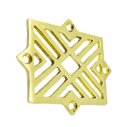 Rejillla Para Piso Zamak Latón Brillante 1 Pieza