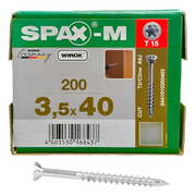 Tornillos Spax M Para MDF 3.5x40 mm Caja Con 200 Piezas