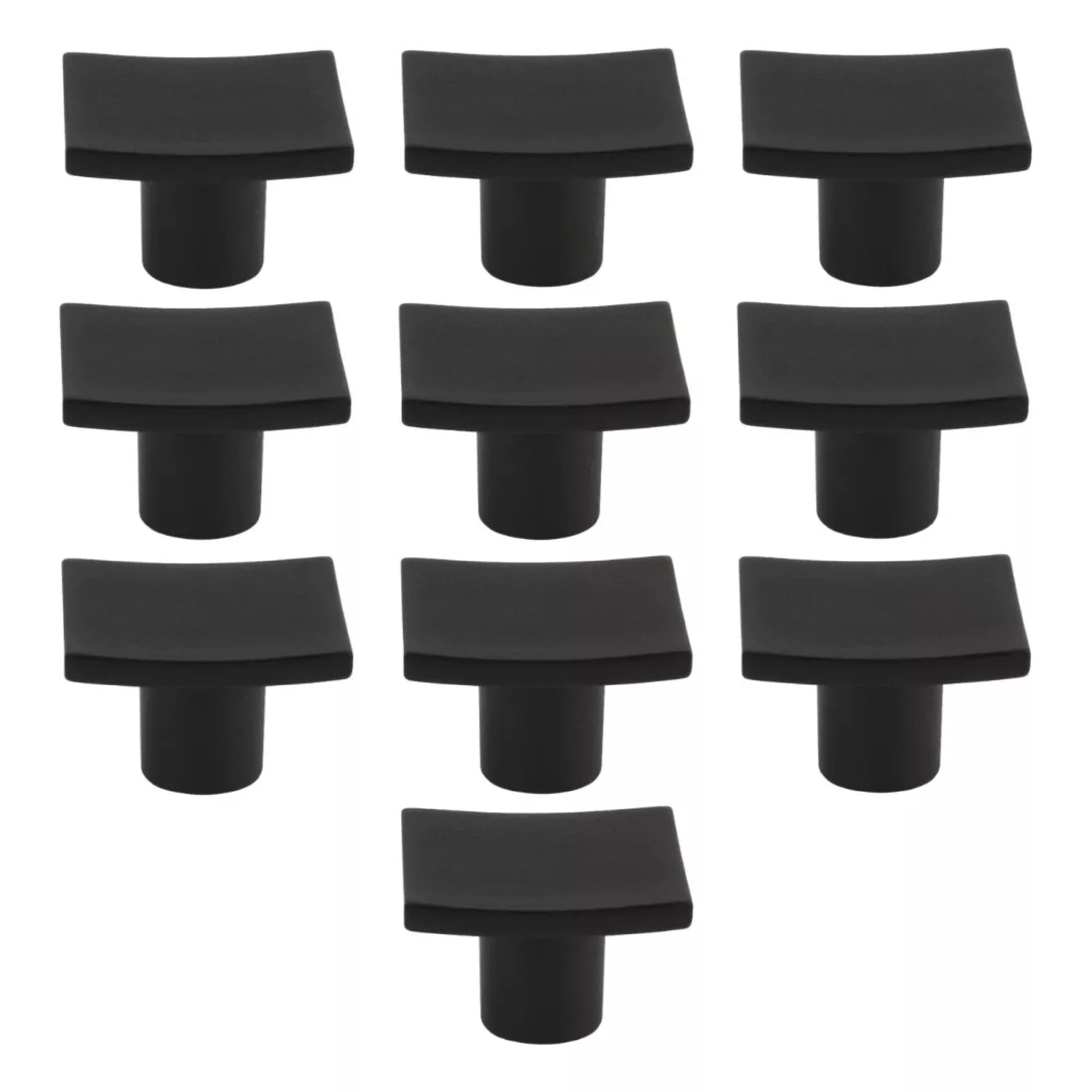 Jaladera De Botón Negro Mate Gante Handy Home