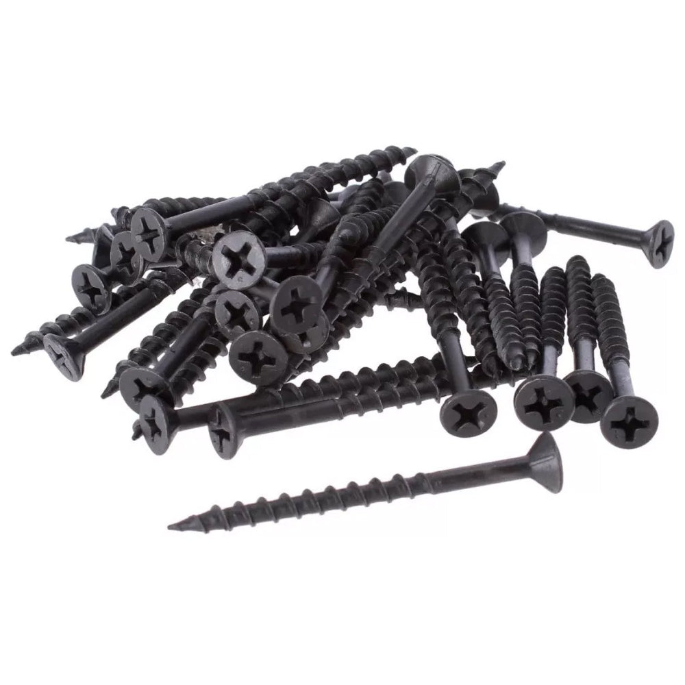 Tornillo Para Madera Aglomerado Negro 12x2 1/2'' Cruz Plana