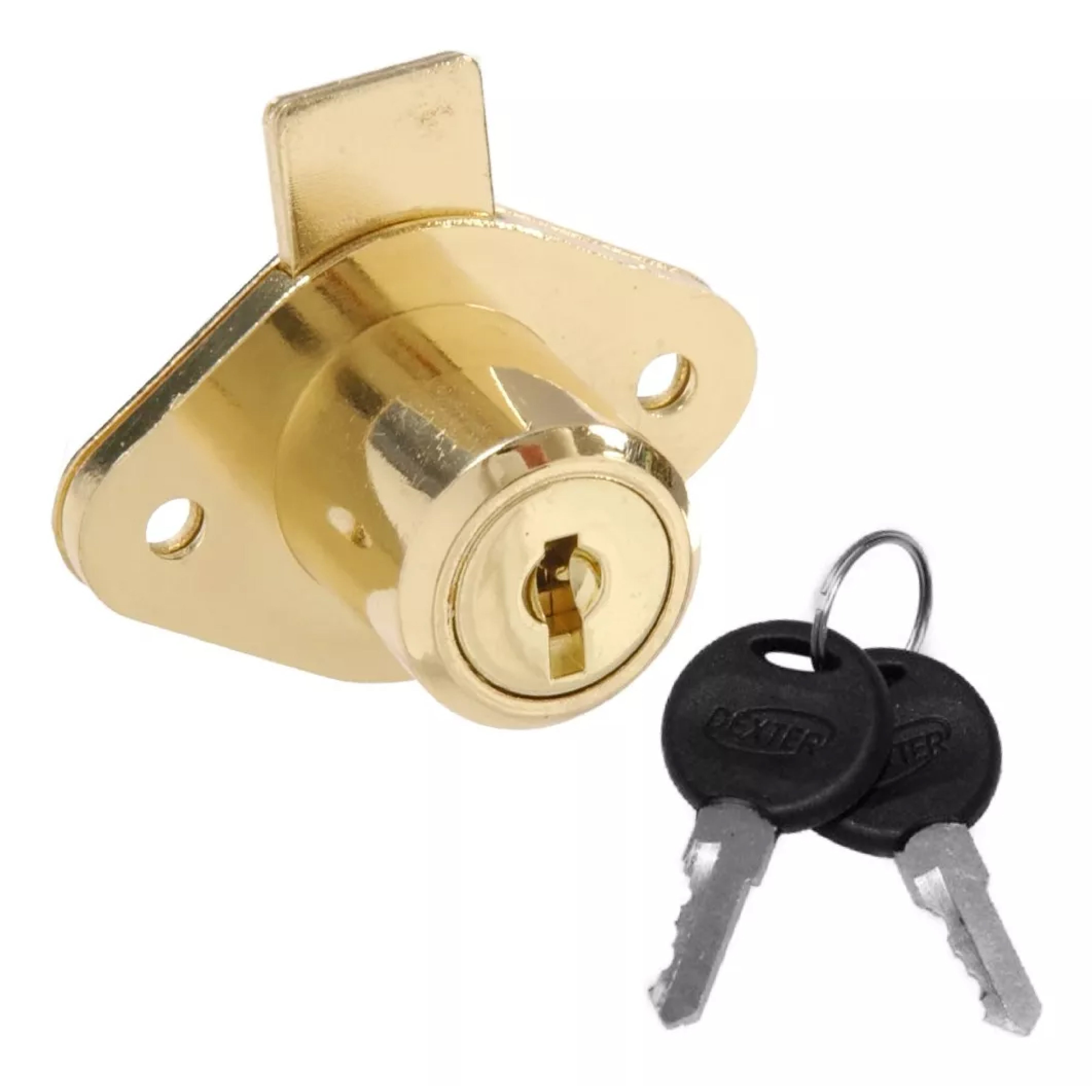 Cerradura Chapa Cocol Dexter Latón Brillante 6843 Para Mueble