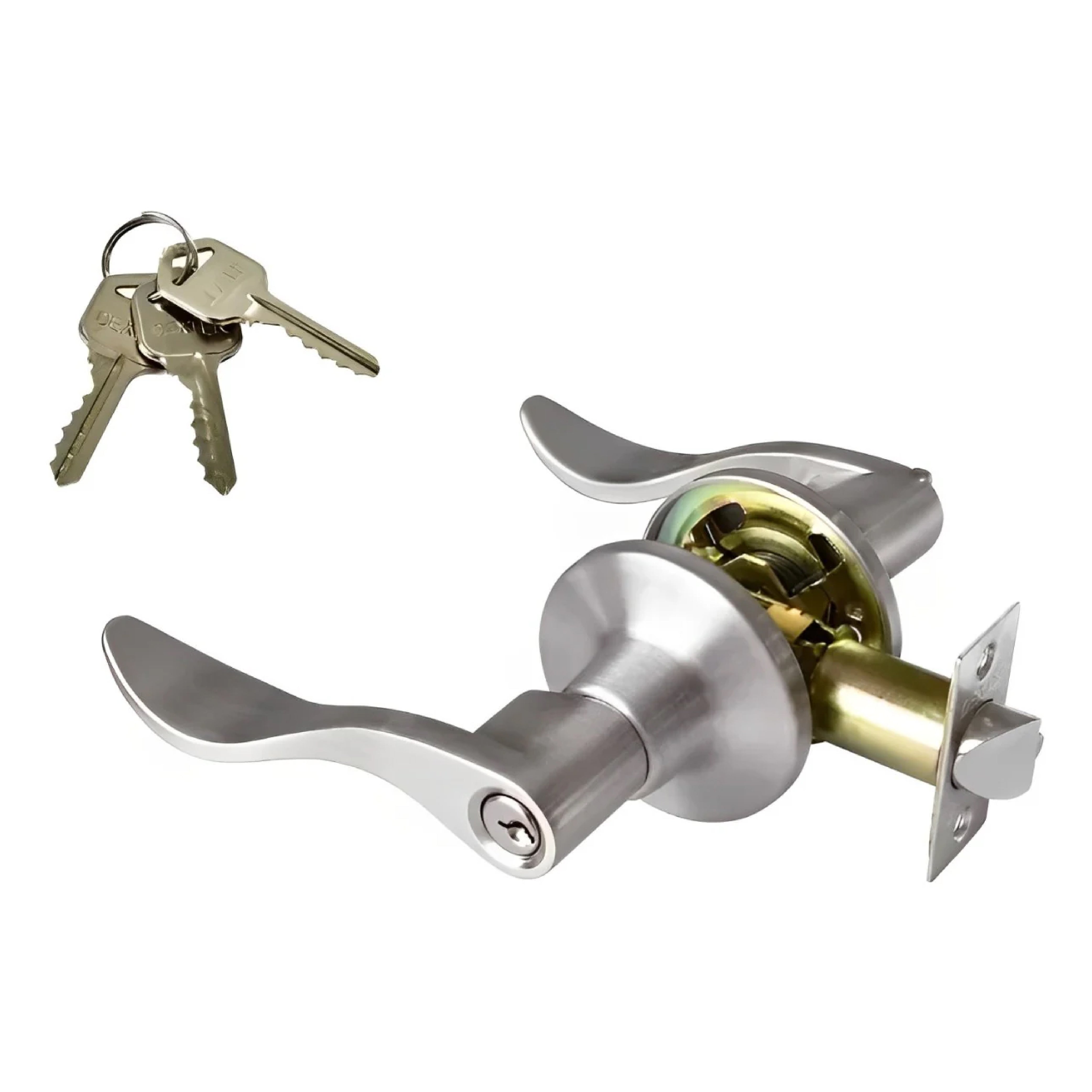 Cerradura Mercurio Níquel Satinado Puerta Recámara 5820 Dexter