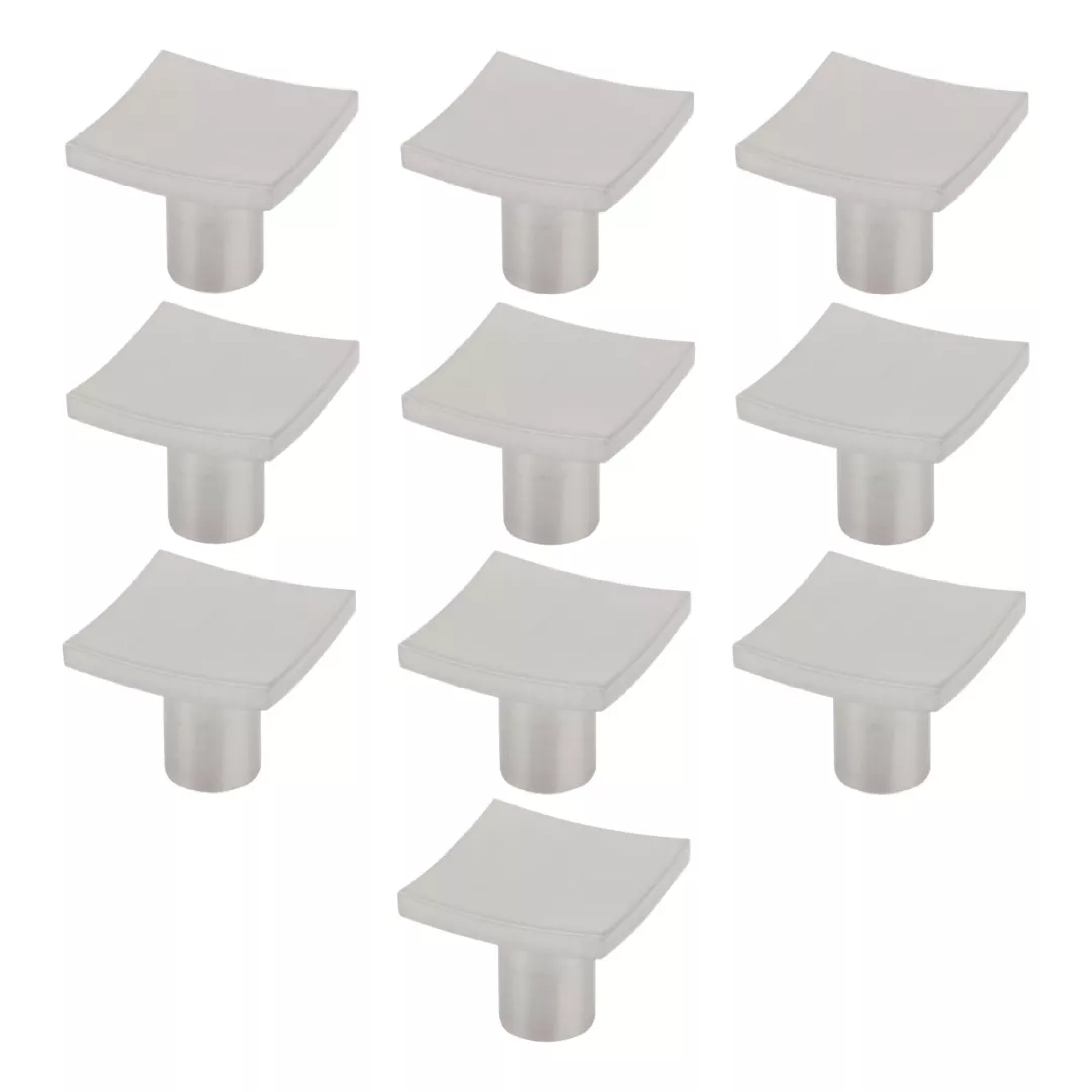 Jaladera De Botón Níquel Satinado Gante Handy Home