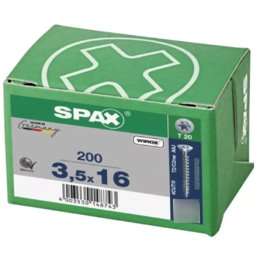 Tornillo Spax Madera Universal 3.5x16 mm Cuerda Corrida