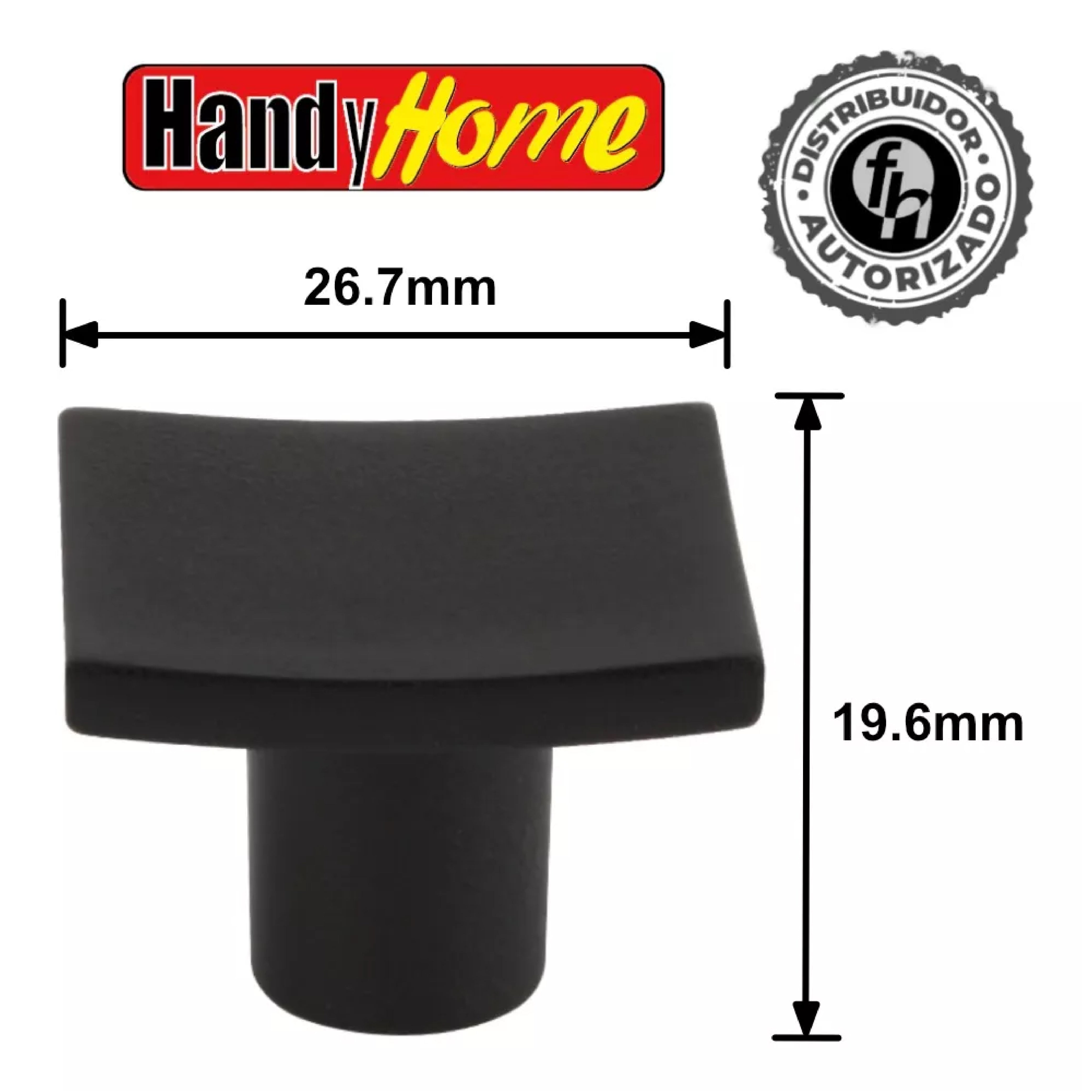 Jaladera De Botón Negro Mate Gante Handy Home