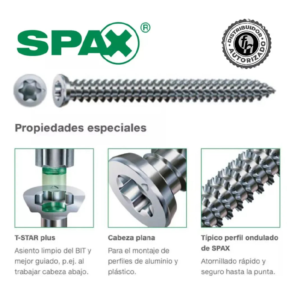 Tornillos Spax R-A Concreto 7.5x120 mm No Necesita Taquete