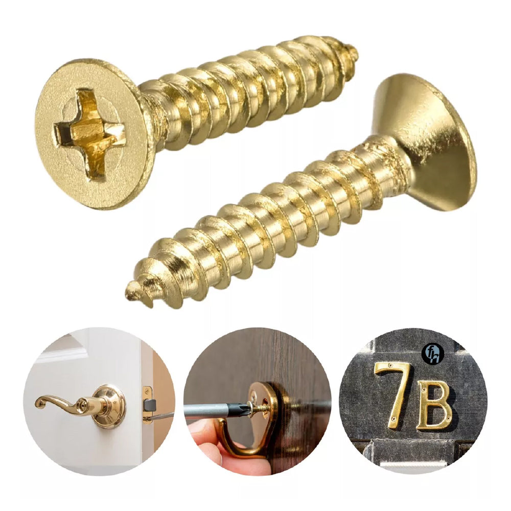 Tornillo Latonado Cabeza Phillips Cruz Plana Para Madera Aglomerado