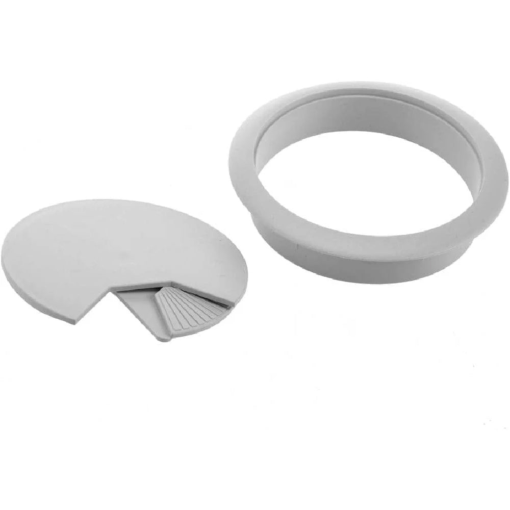 Pasacables Organizador de Cables Escritorio Color Gris Diámetro 60 mm