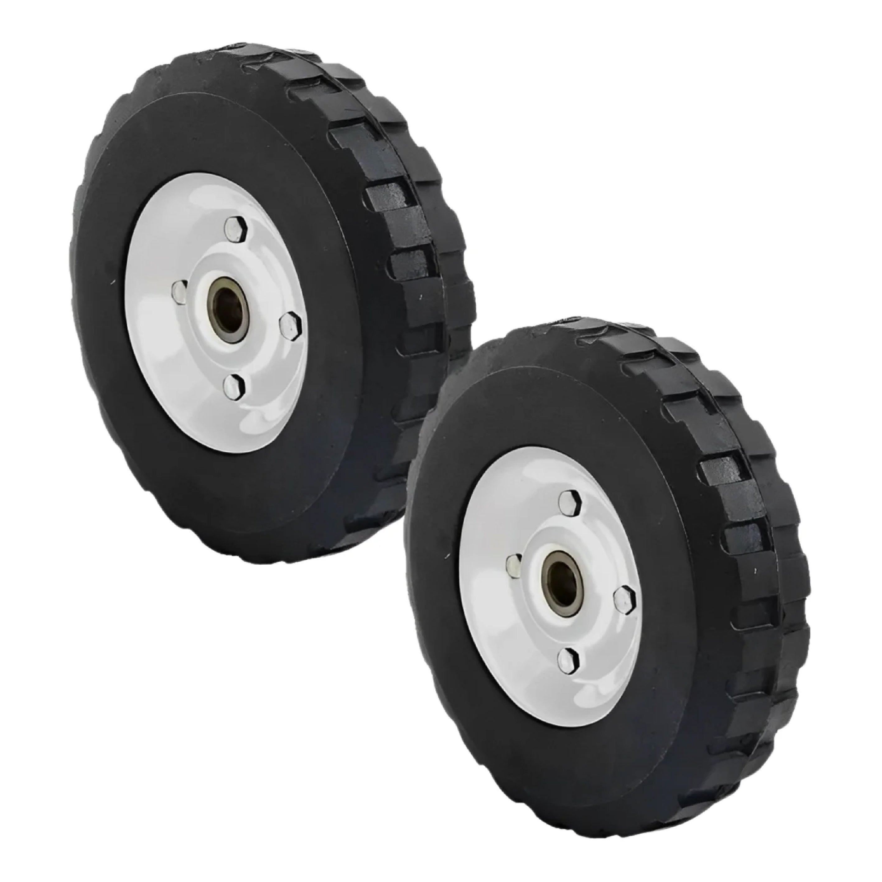 Rueda Para Diablo De Vinil Con 1 Balero y Rin De Lámina