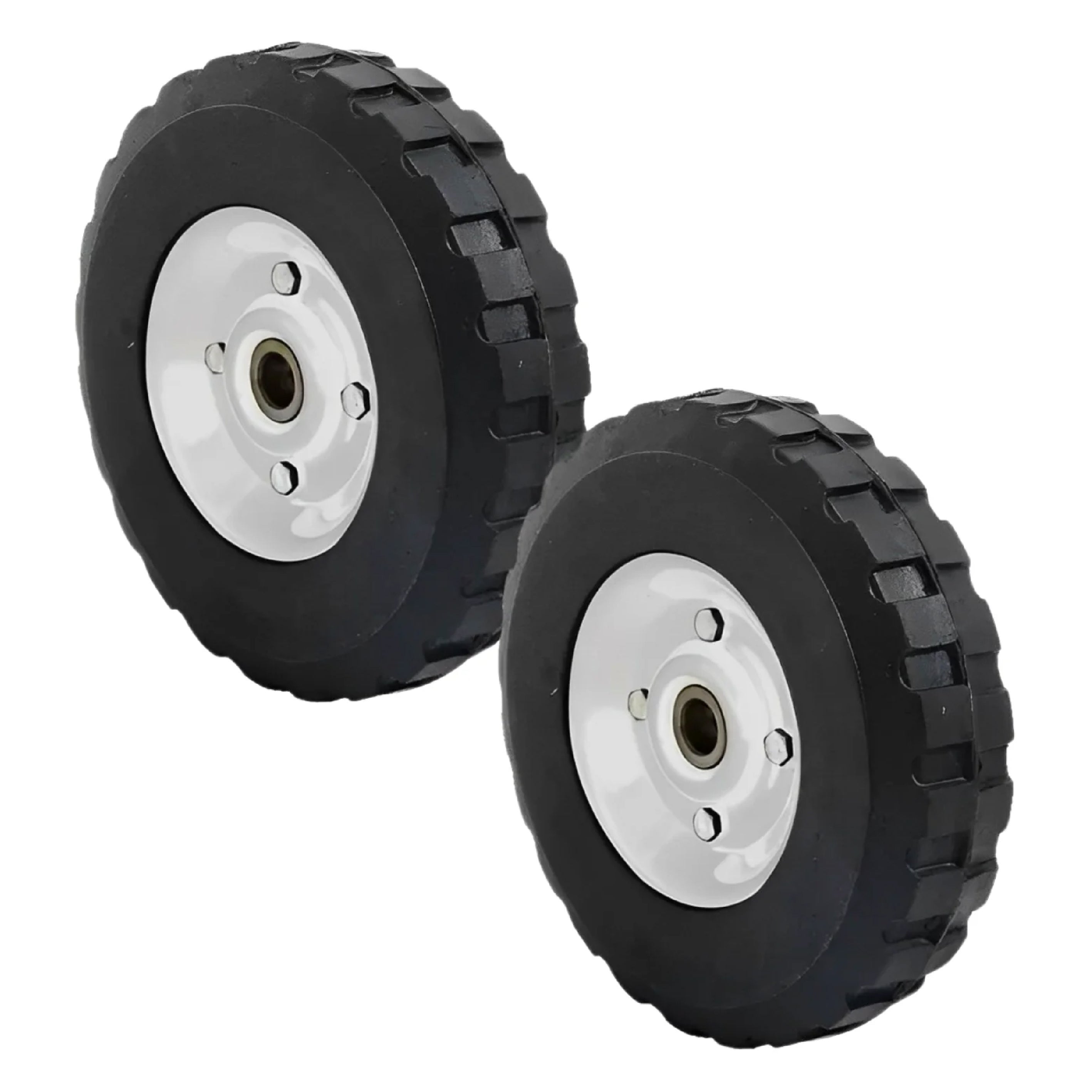 Rueda Para Diablo De Hule Con 1 Balero y Rin De Lámina