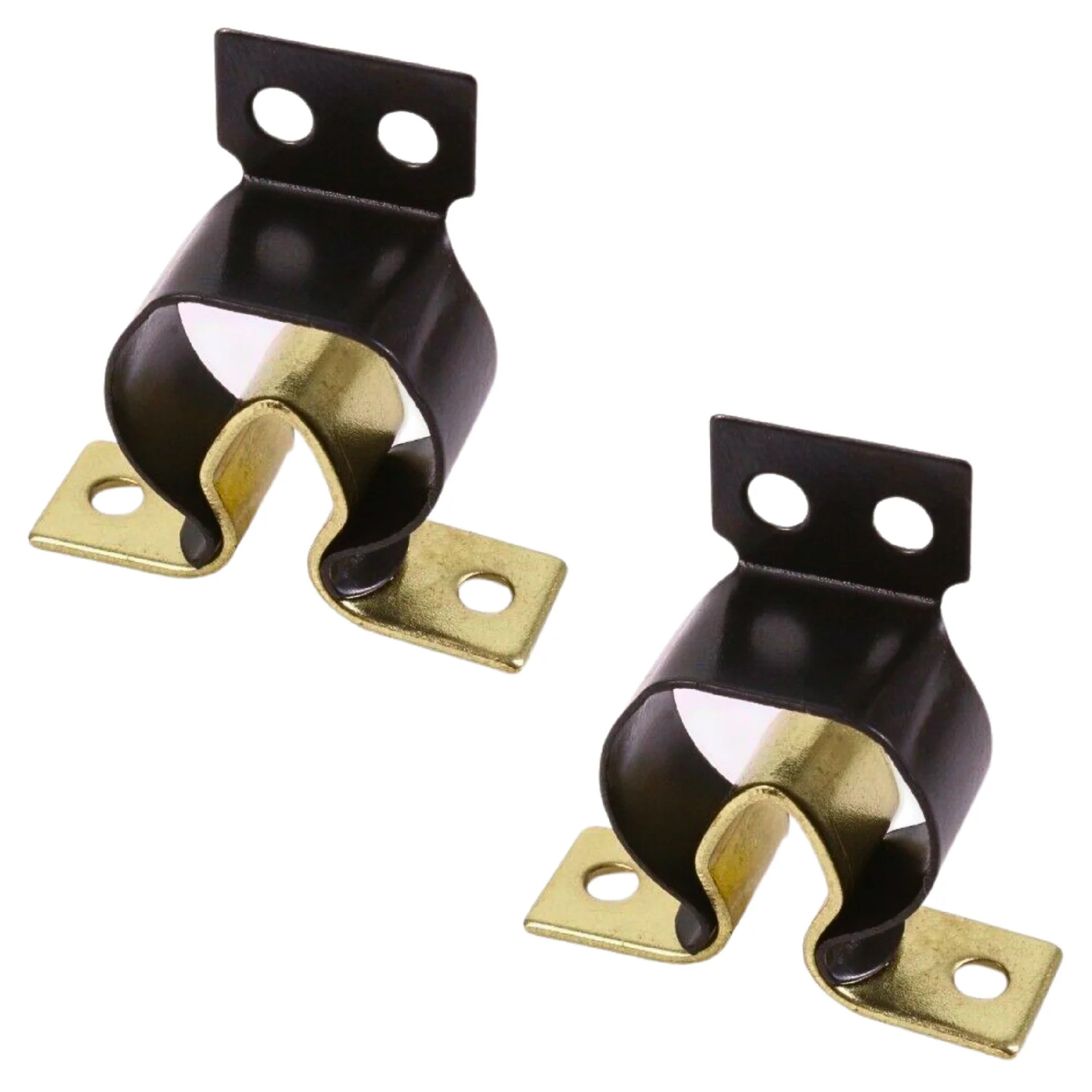 Resbalón De Broche Para Puerta Tipo Lira Latón Brillante 1 Par