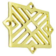 Rejillla Para Piso Zamak Latón Brillante 1 Pieza