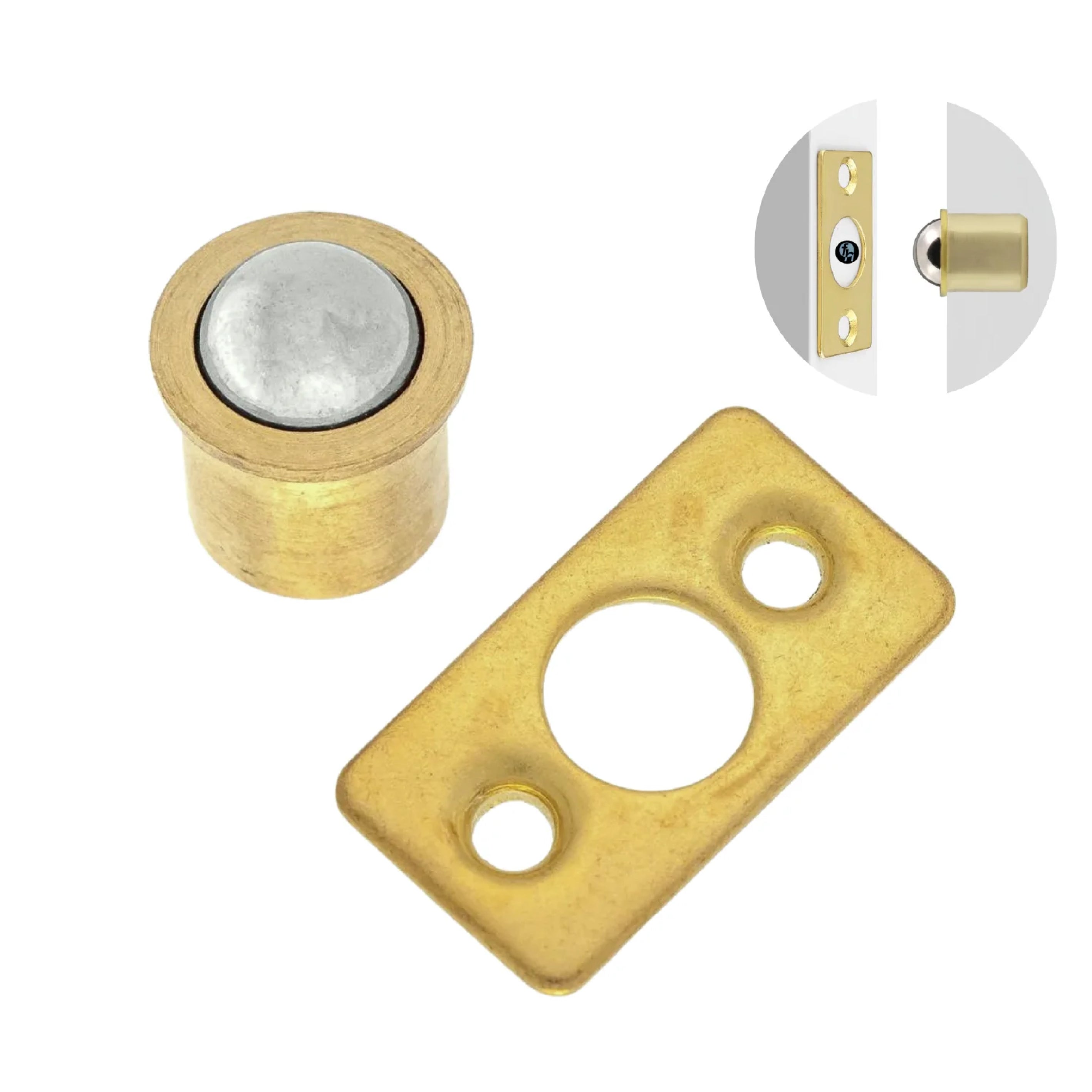 Resbalón Bala Latón Brillante Con Tornillos 1 Pieza