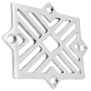 Rejillla Para Piso Zamak Níquel Satinado 1 Pieza