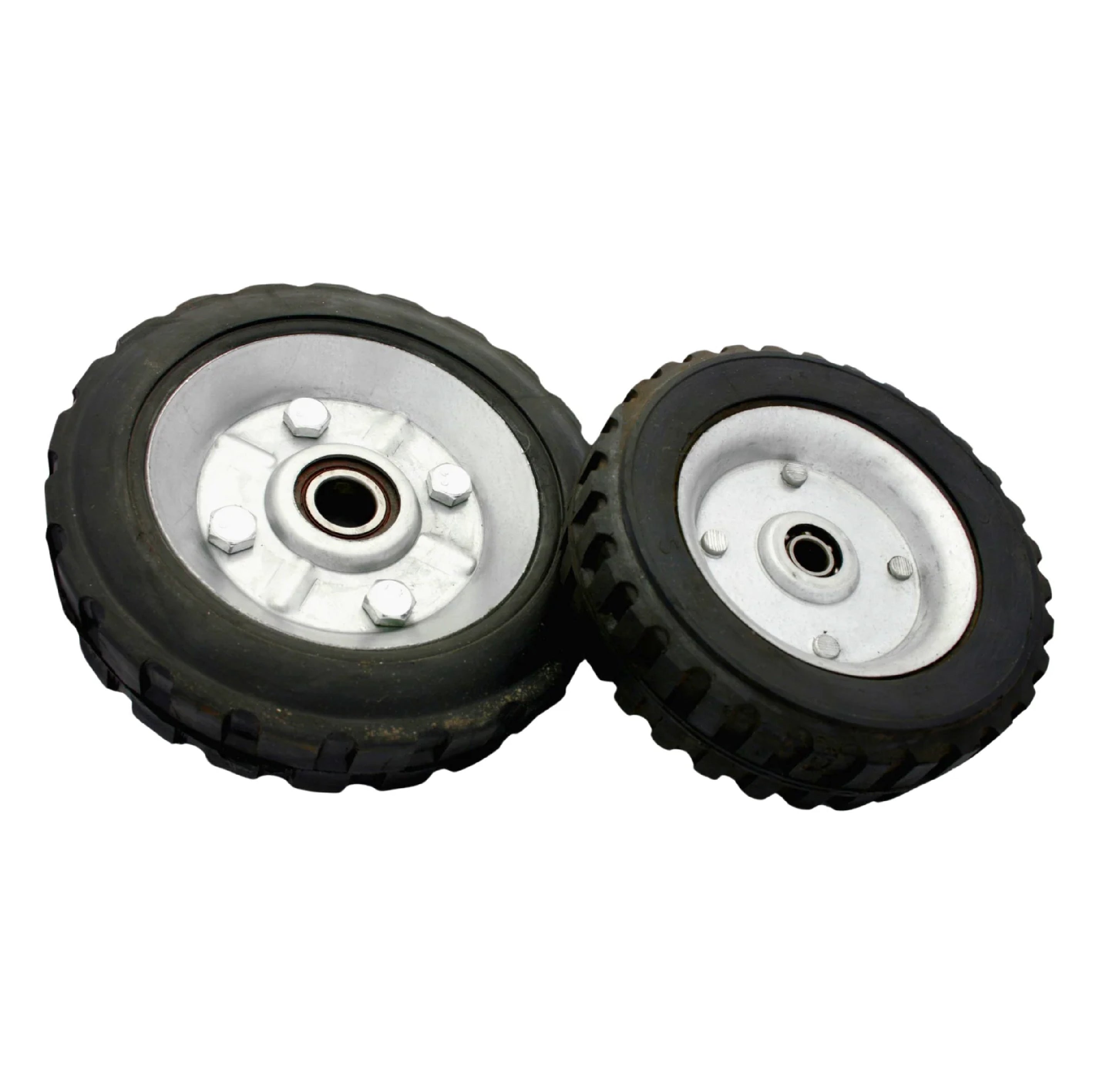 Rueda Para Diablo De Hule Con 1 Balero y Rin De Lámina