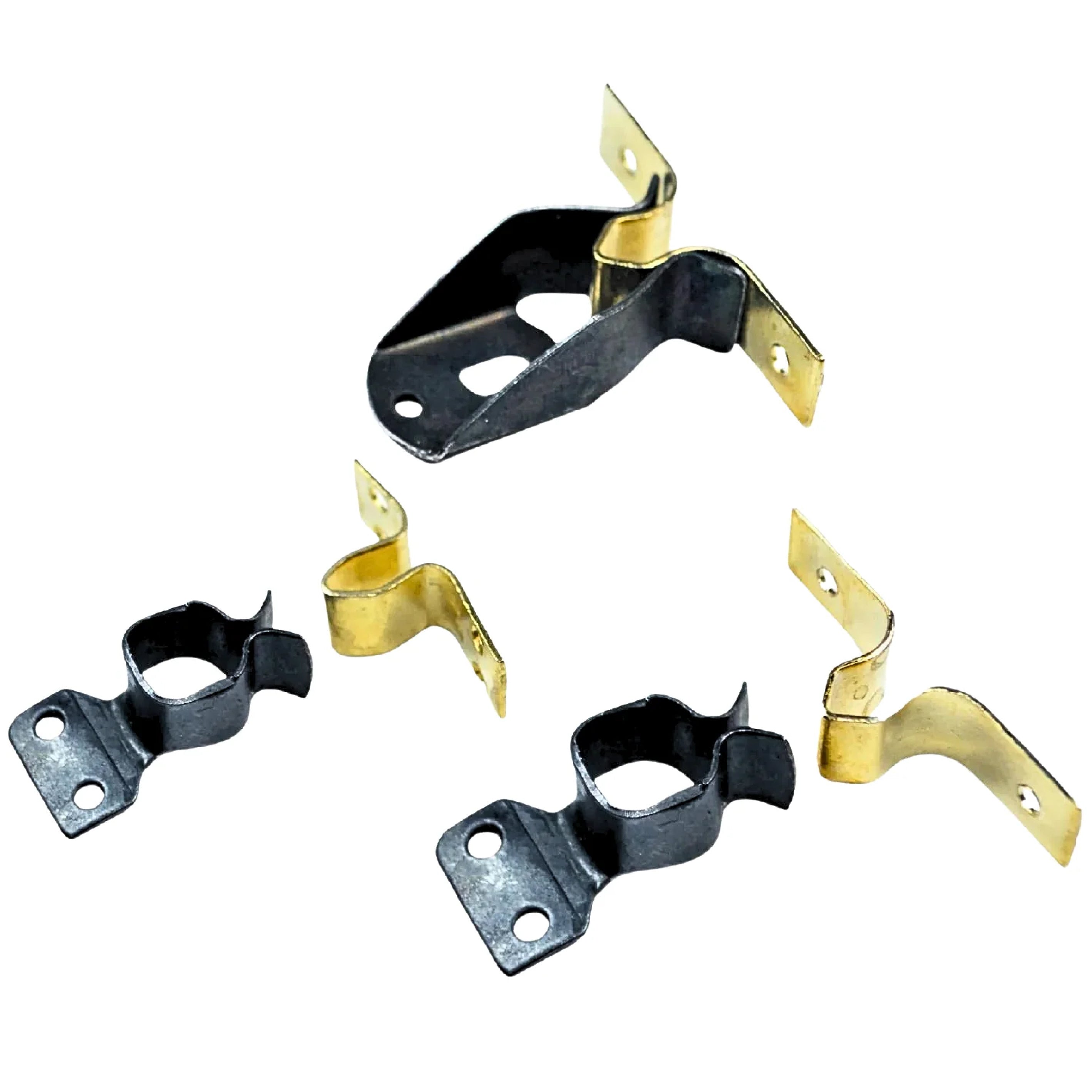 Resbalón De Broche Para Puerta Tipo Lira Latón Brillante 1 Par