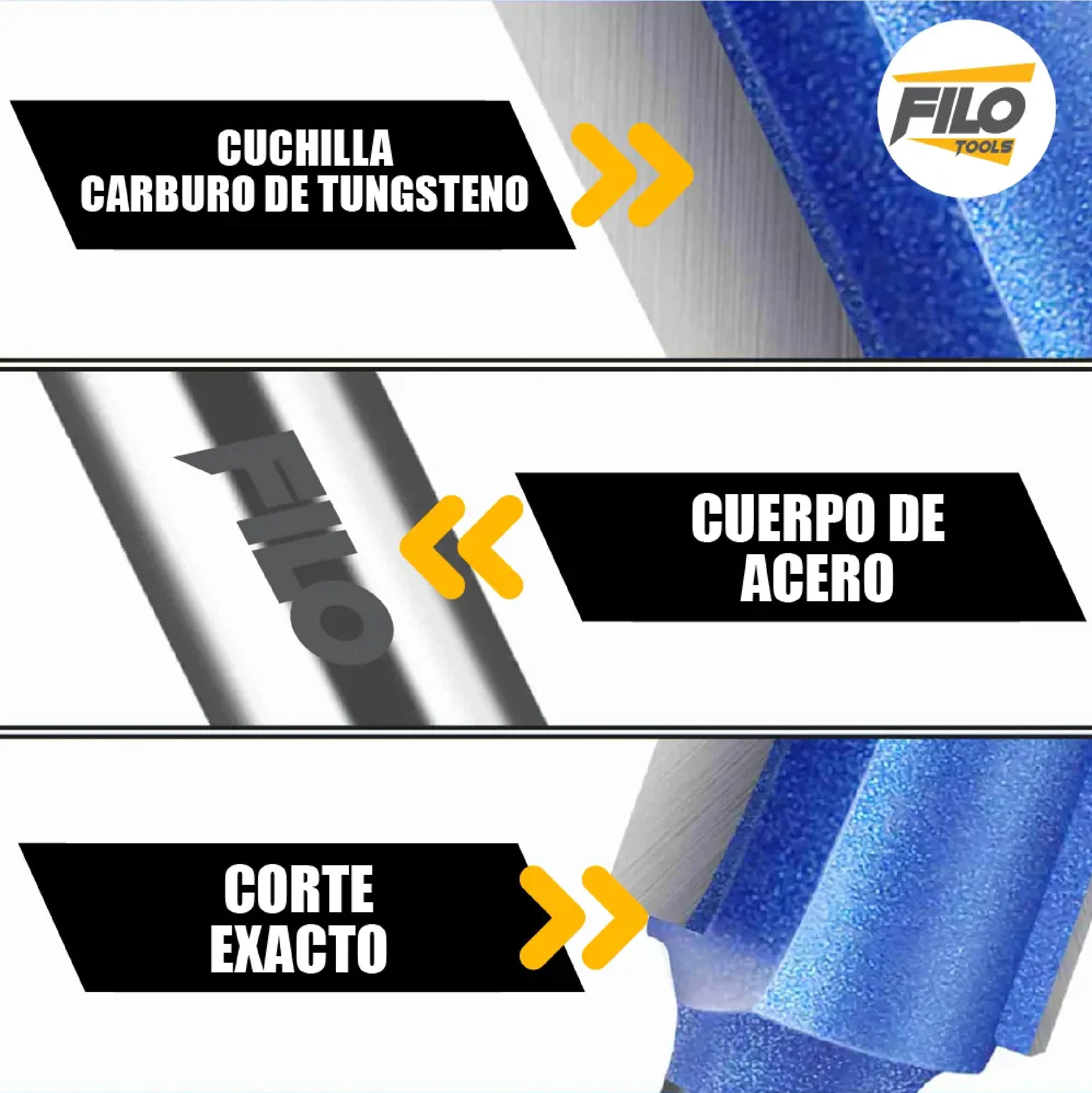 Set 5 Brocas Acanaladoras Para Router Carburo de Tungsteno