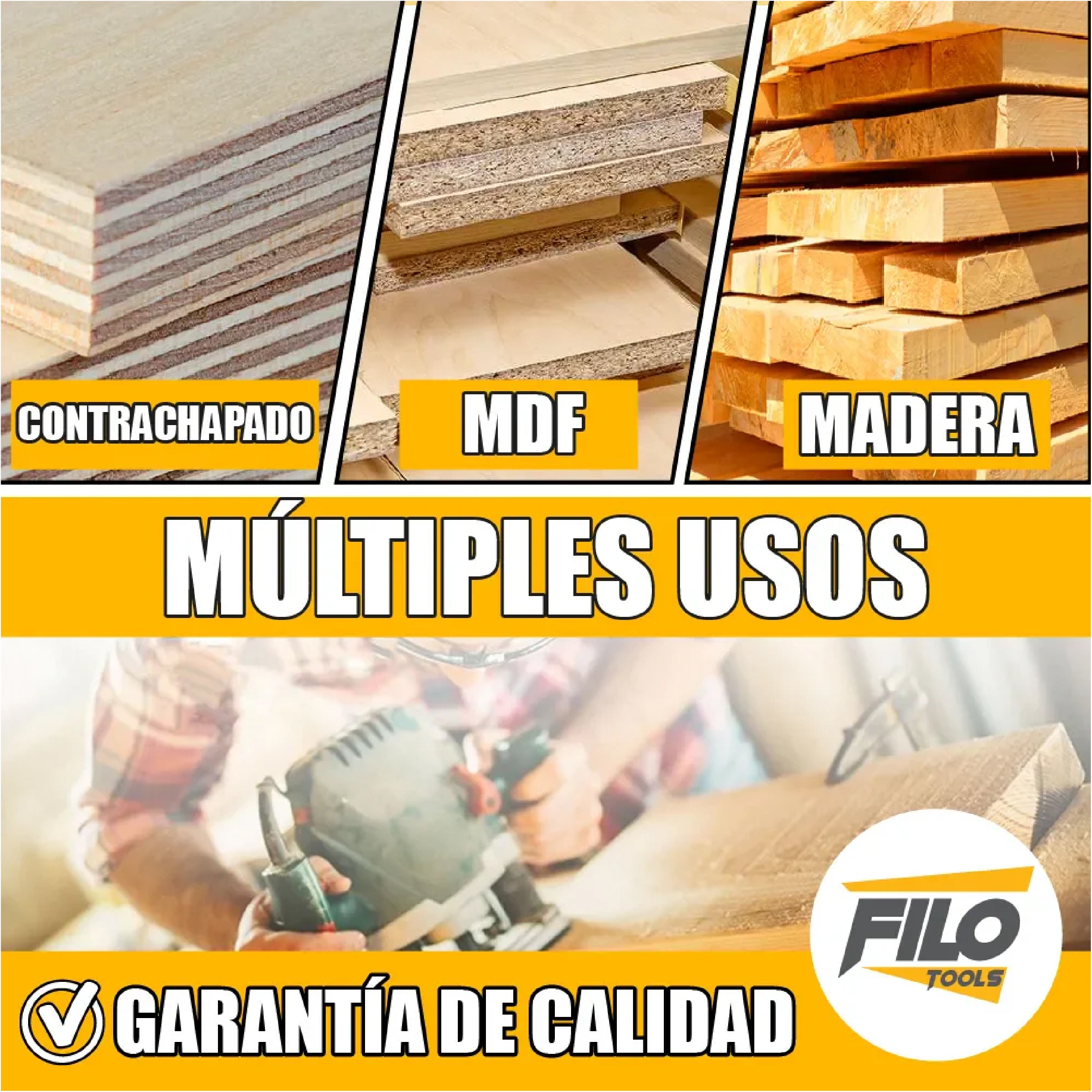 Set 5 Brocas Acanaladoras Para Router Carburo de Tungsteno