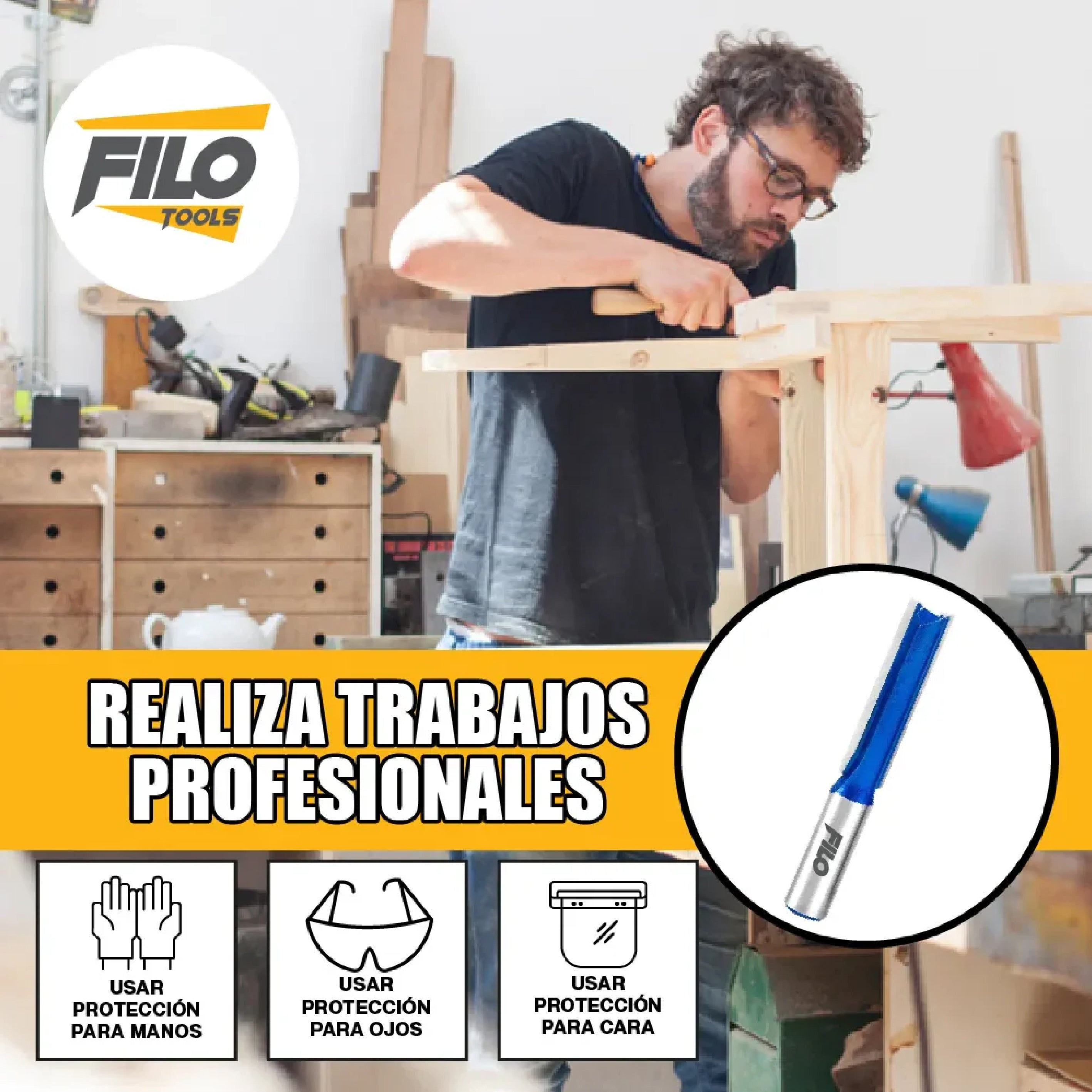 Set 5 Brocas Acanaladoras Para Router Carburo de Tungsteno