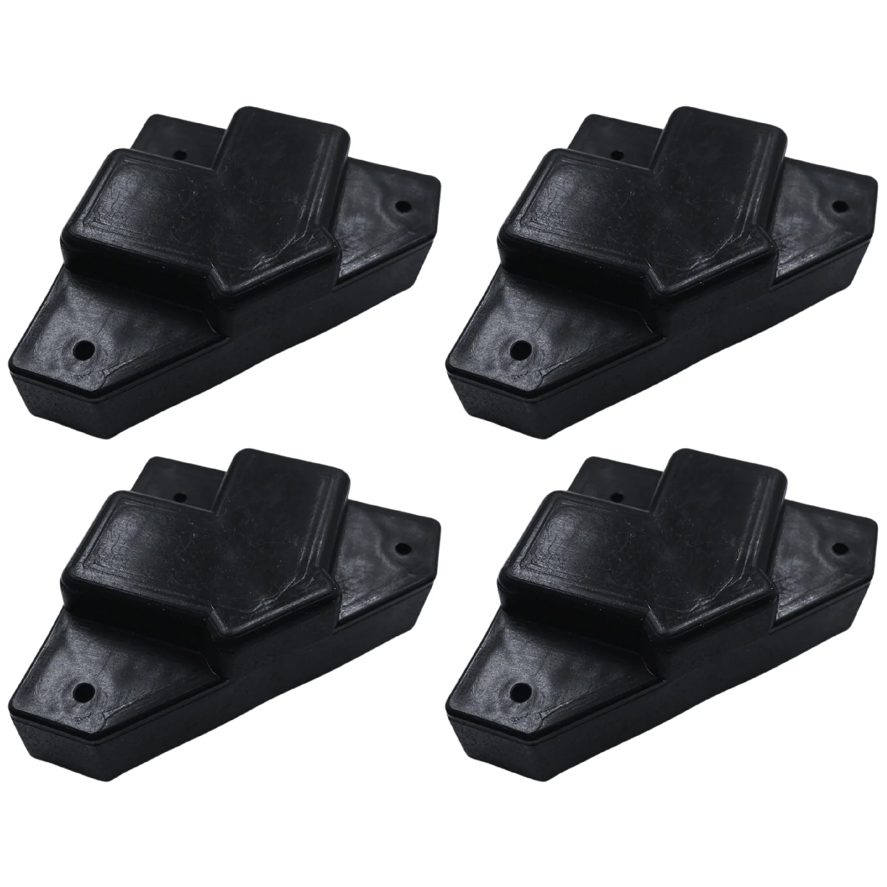 Pata Para Sofá y Muebles Plástica Triangular Negra 4 Piezas