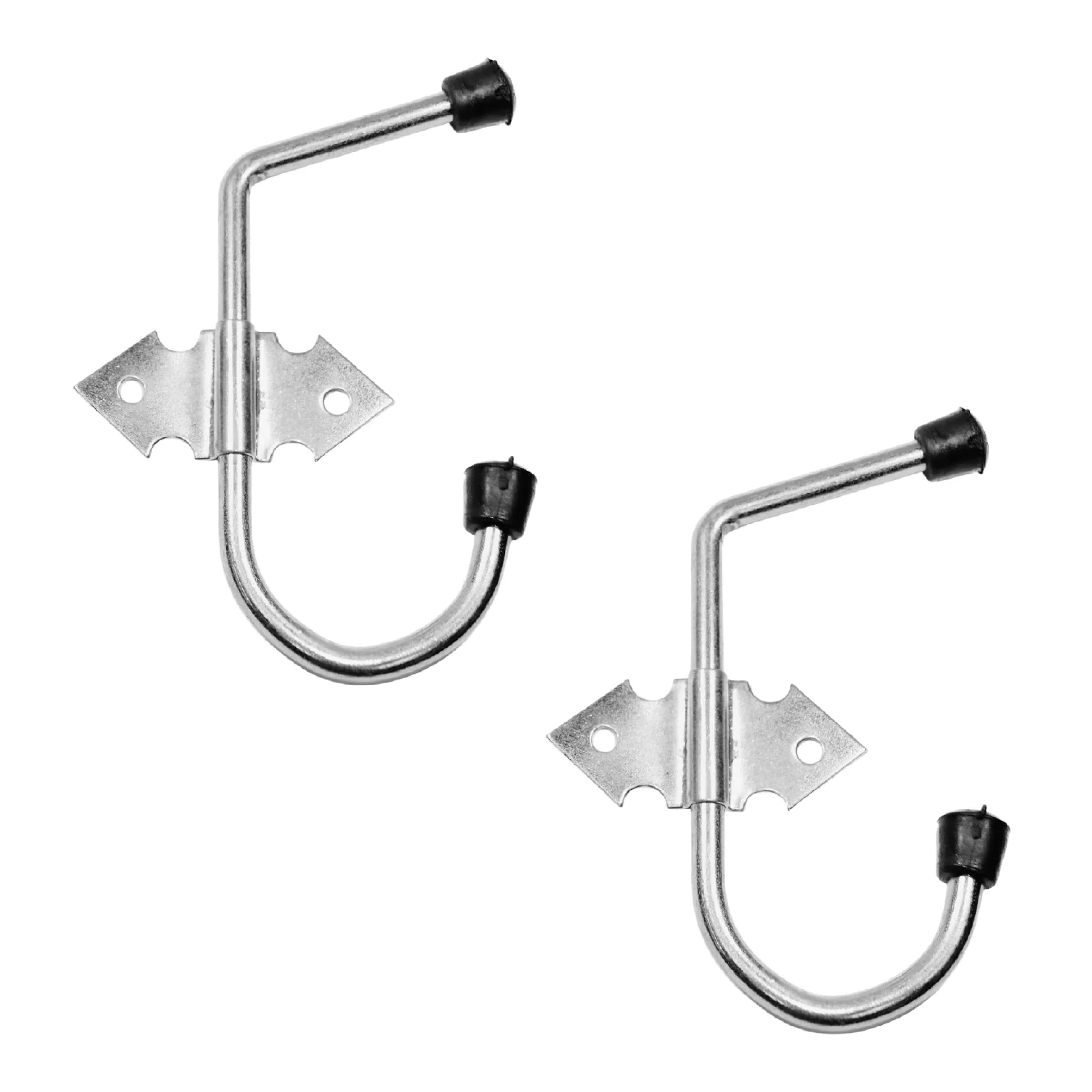 Gancho Perchero Giratorio Doble Níquel Satinado