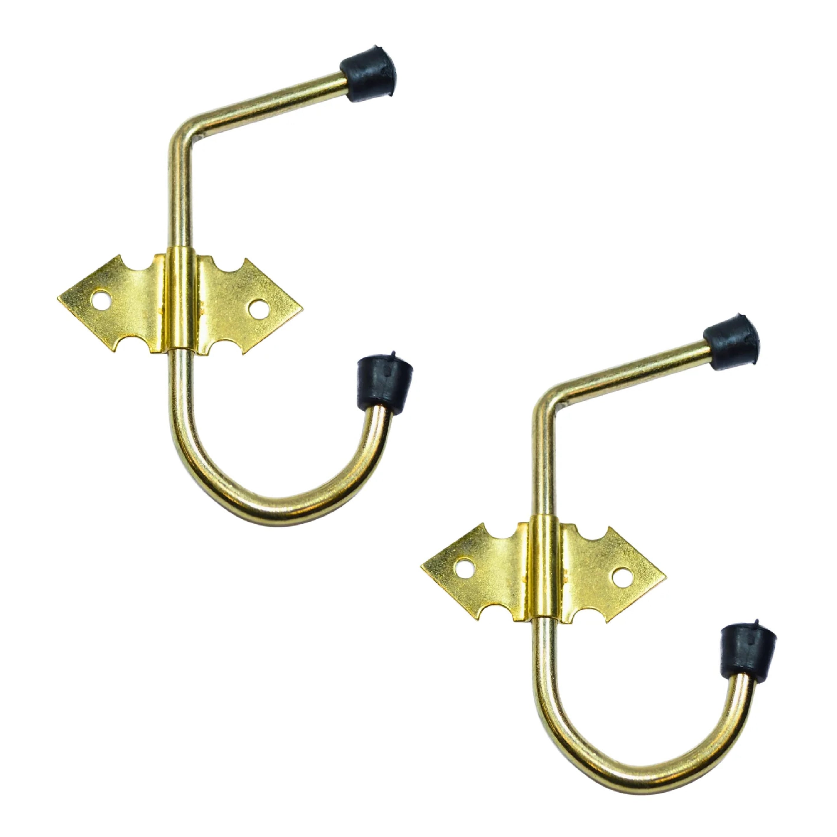 Gancho Perchero Giratorio Doble Latón Brillante