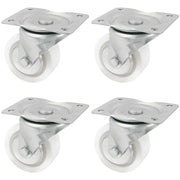 Rodaja Giratoria Industrial Rueda Polietileno Blanca