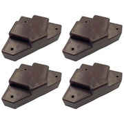 Pata Para Sofá y Muebles Plástica Triangular Café 4 Piezas