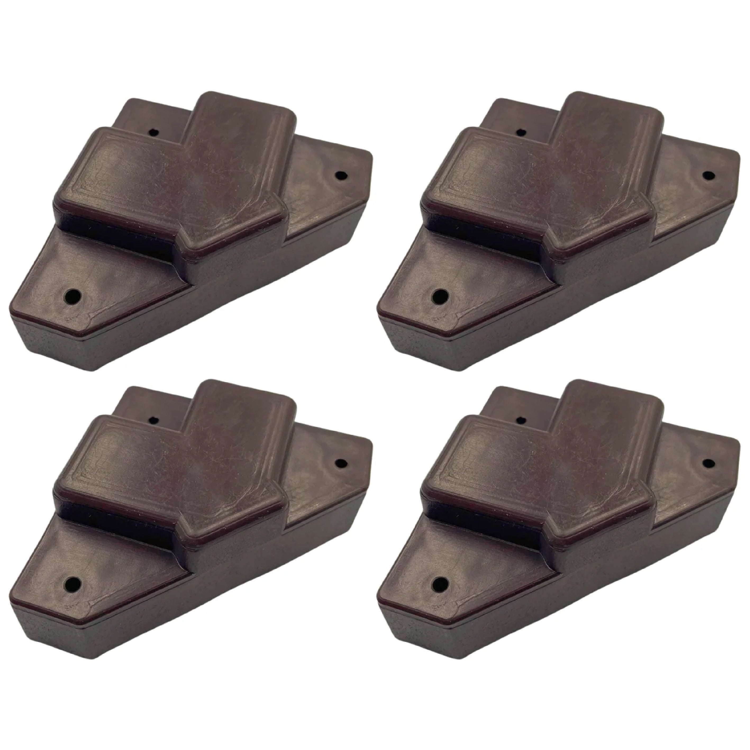 Pata Para Sofá y Muebles Plástica Triangular Café 4 Piezas