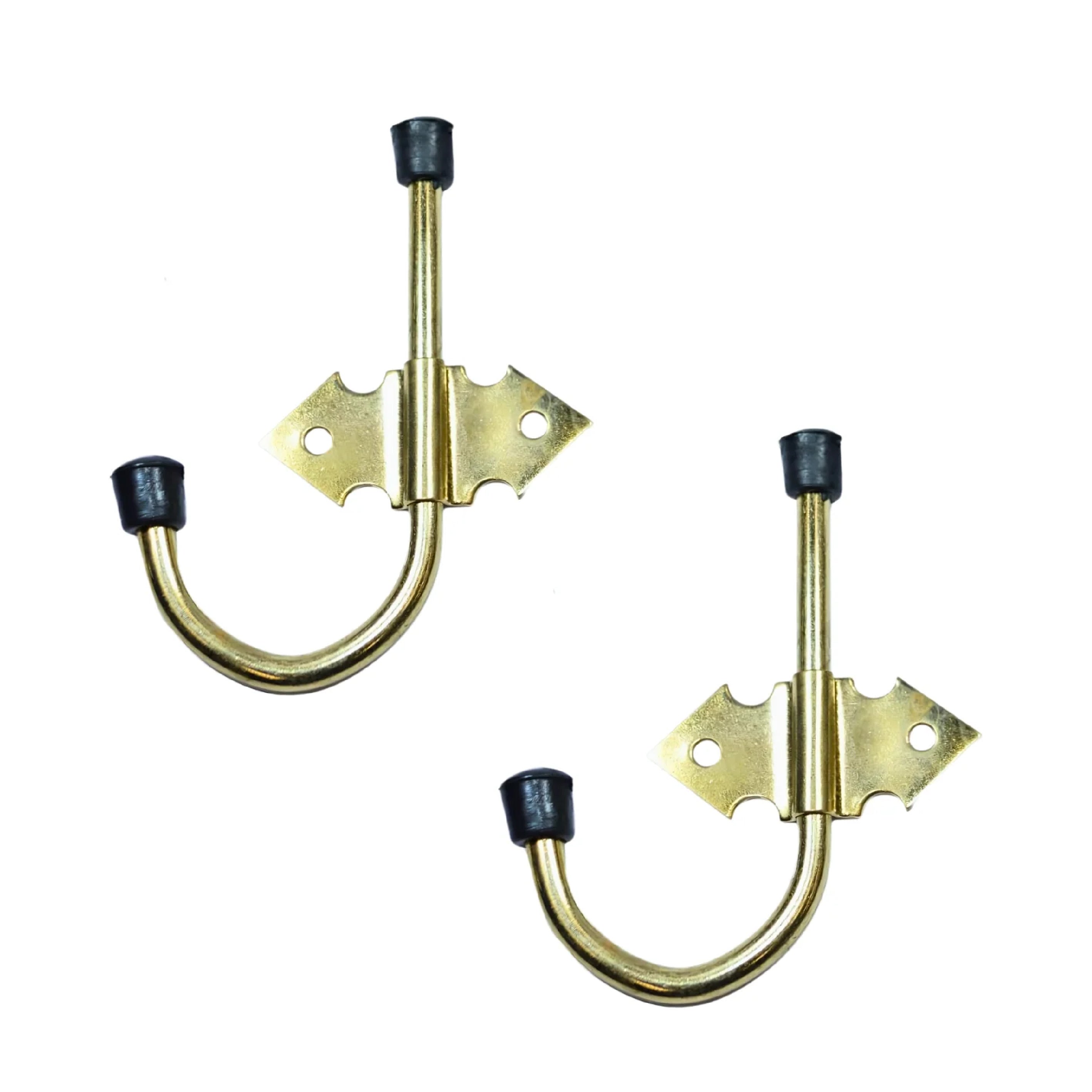 Gancho Perchero Giratorio Sencillo Latón Brillante