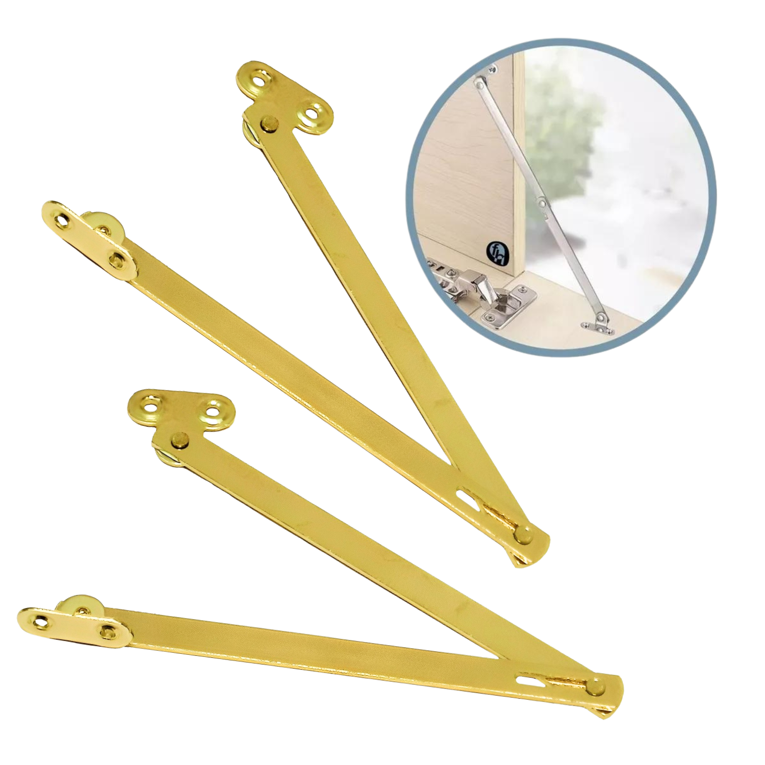 Bisagra Soporte Consola Latón Brillante Para Tapa De Puerta Gabinetes