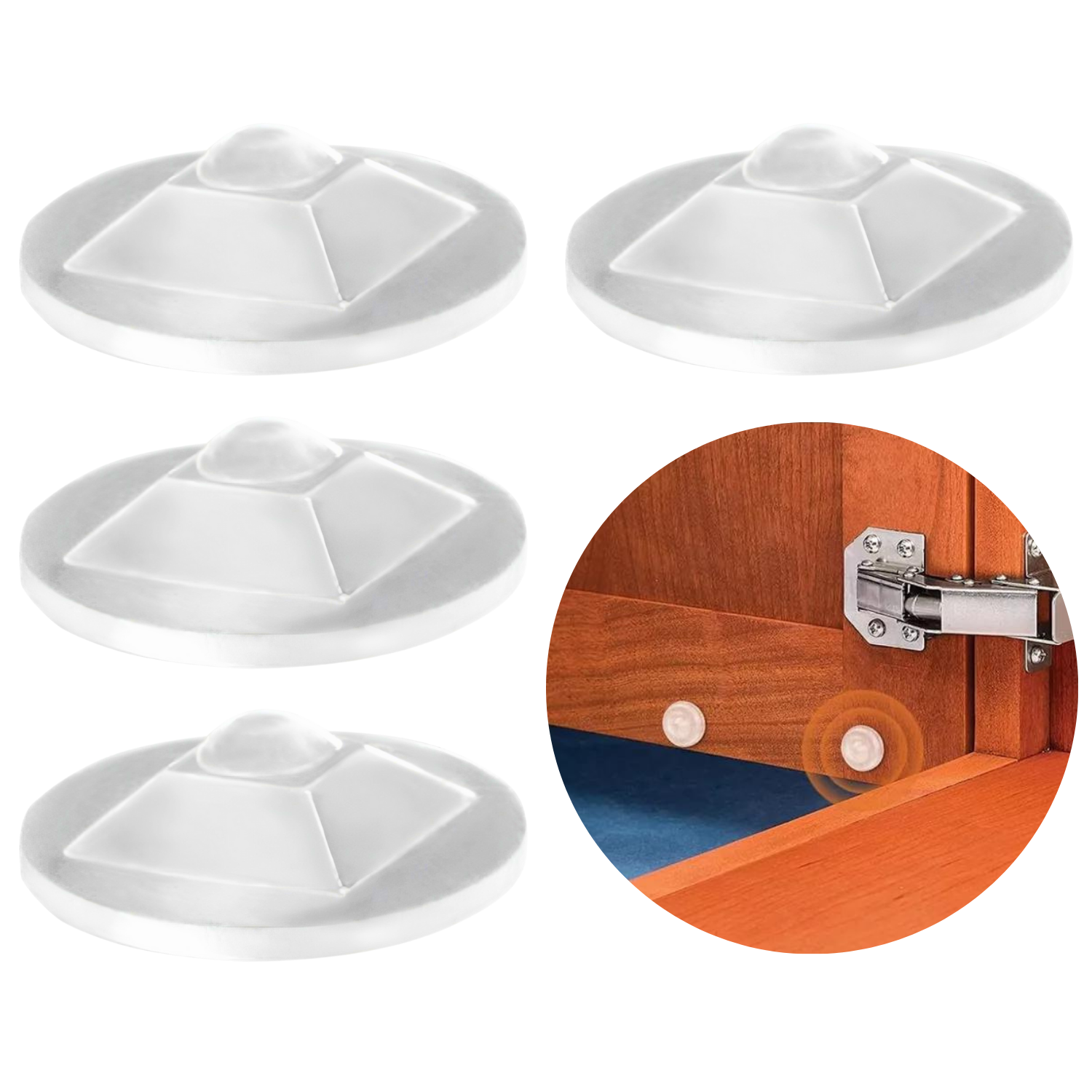 Tope Protector Silicona Adhesiva Piramidal Antigolpes S3