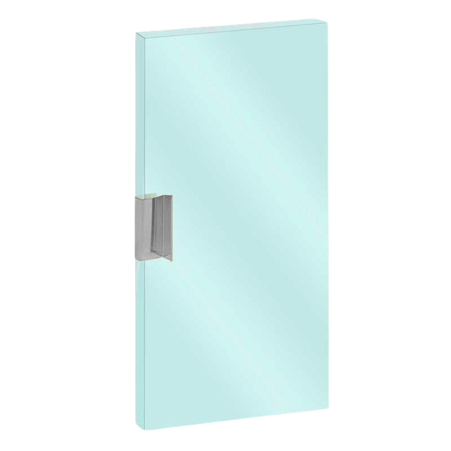 Jaladera Tipo Labio Cromo Rectangular Para Puerta De Cristal