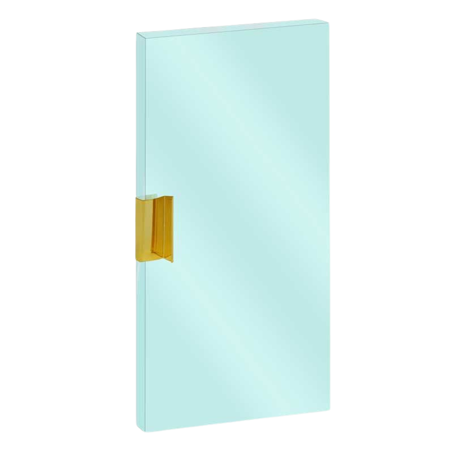 Jaladera Tipo Labio Latón Brillante Rectangular Puerta Cristal