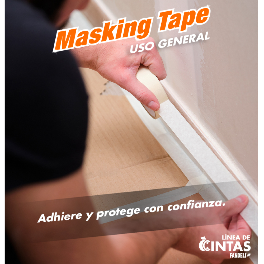 Cinta Masking Tape 18 mm x 50 m Multiusos Fandeli 72161